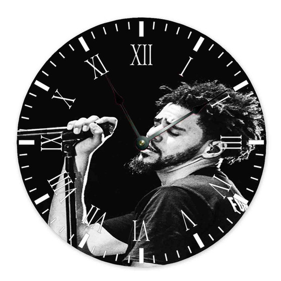 J COle Best Custom Wall Clock Wooden Round Non-ticking