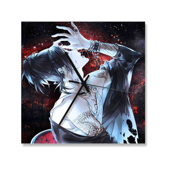 Tokyo Ghoul Uta Best Custom Wall Clock Wooden Square Silent Scaleless Black Pointers