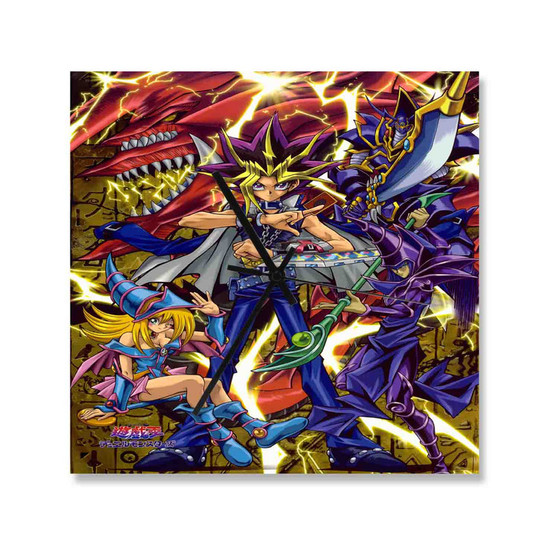 Yu Gi Oh Best Custom Wall Clock Wooden Square Silent Scaleless Black Pointers