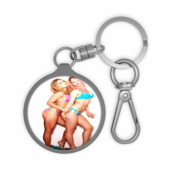 Ashley Benson And Selena Gomez Keyring Tag Keychain Acrylic With TPU Cover