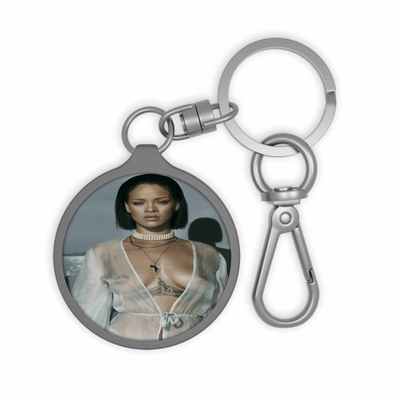 Rihanna Nude Keyring Tag Keychain Acrylic With TPU Cover