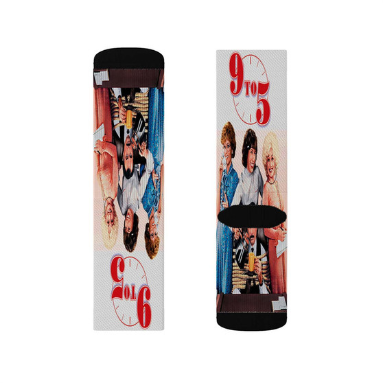 9 to 5 Movie Polyester Sublimation Socks White