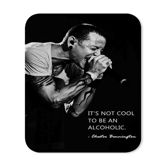 Chester Bennington Quotes Mouse Pad Gaming Rubber Backing