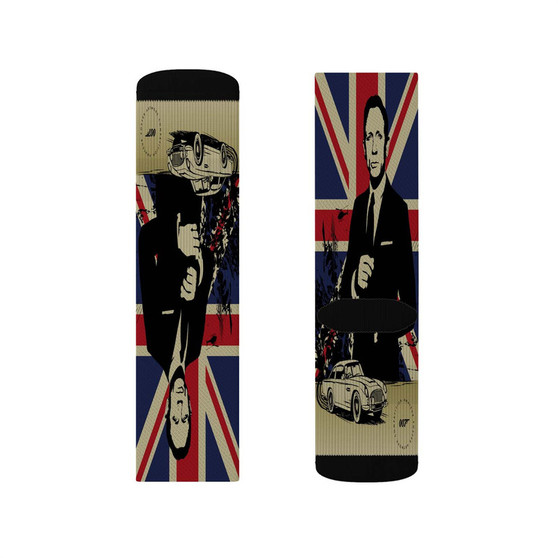 James Bond 007 Polyester Sublimation Socks White