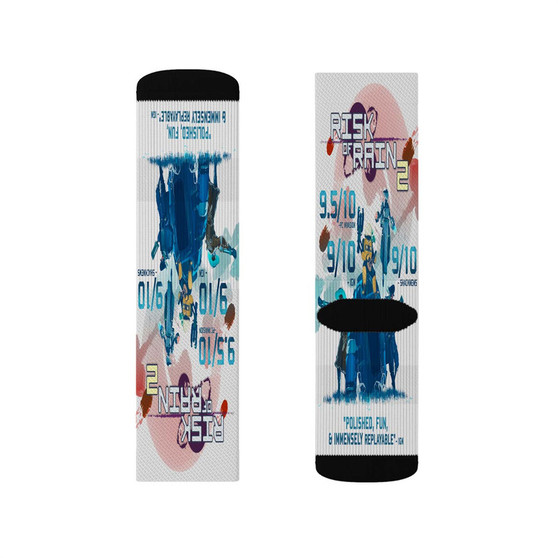 Risk of Rain 2 Polyester Sublimation Socks White