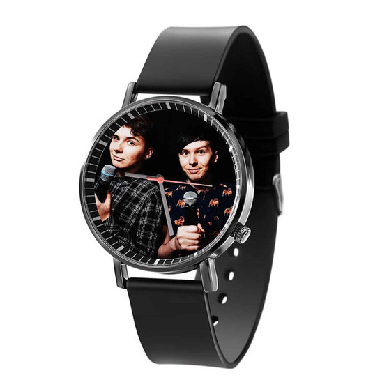 Dan Phil Ink Quartz Watch Black Plastic With Gift Box