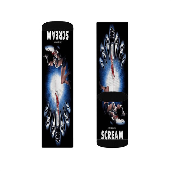 Scream Wes Cravens Polyester Sublimation Socks White