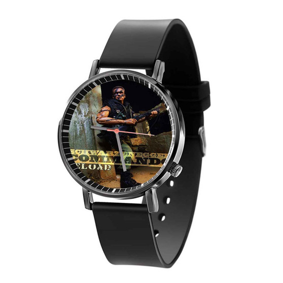 Schwarzenegger Commando Quartz Watch Black Plastic With Gift Box