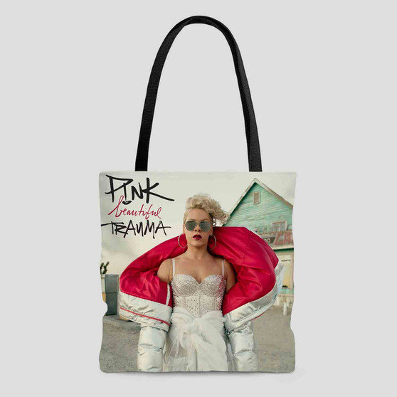 Pink What About Us Tote Bag AOP With Cotton Handle