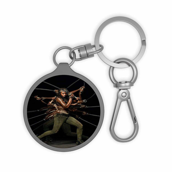 Michonne The Walking Dead Keyring Tag Keychain Acrylic With TPU Cover