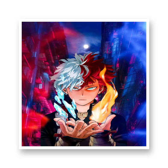 Shoto Todoroki My Hero Academia White Transparent Vinyl Kiss-Cut Stickers