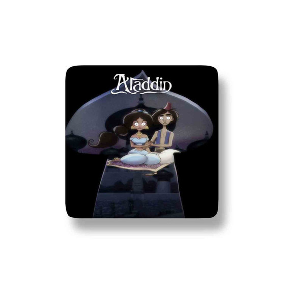 Aladdin and Jasmine Tim Burton Magnet Refrigerator Porcelain