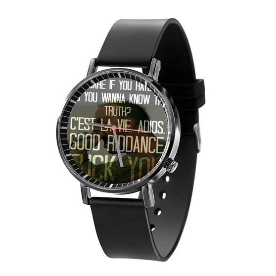 Five Finger Death Punch Quotes Quartz Watch Black Plastic With Gift Box