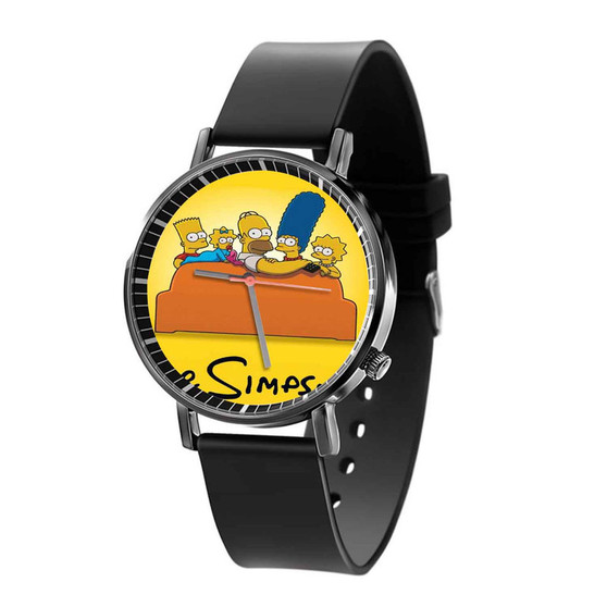 The Simpsons Watching TV Quartz Watch Black Plastic With Gift Box