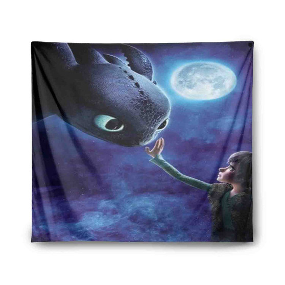 Hiccup and Toothless Tapestry Polyester Indoor Wall Home Decor