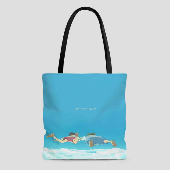 Haku and Chihiro Spirited Away Studio Ghibli Tote Bag AOP With Cotton Handle