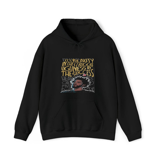 J Cole Lyric Quotes Cotton Polyester Unisex Heavy Blend Hooded Sweatshirt