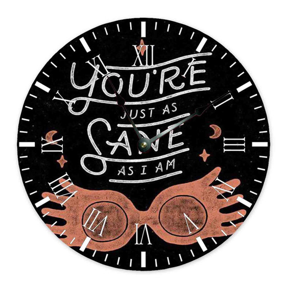 You re Just as Sane as I am Harry Potter Wall Clock Round Non-ticking Wooden