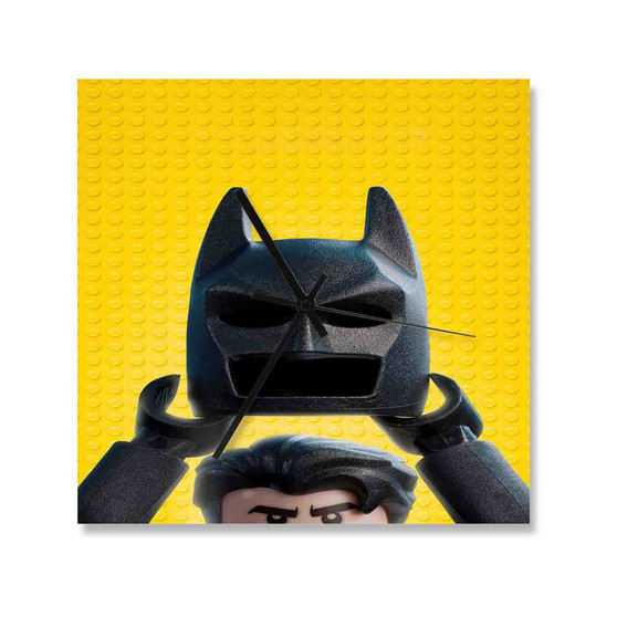 The Lego Batman Wall Clock Square Wooden Silent Scaleless Black Pointers