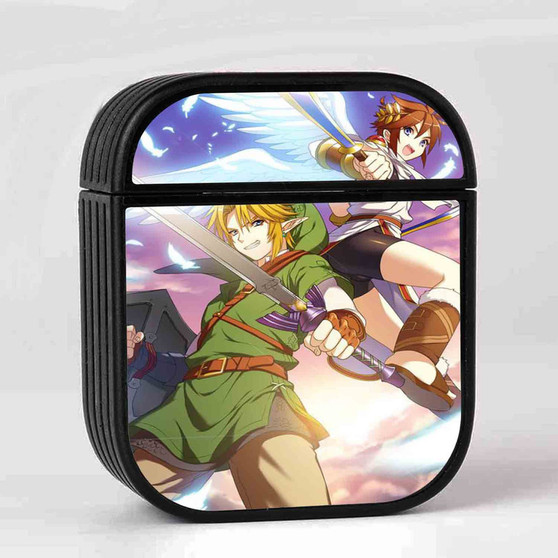 Link and Pit The Legend of Zelda Custom AirPods Case Cover Sublimation Hard Durable Plastic Glossy