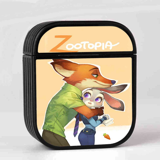 Nick and Judy Zootopia Custom AirPods Case Cover Sublimation Hard Durable Plastic Glossy
