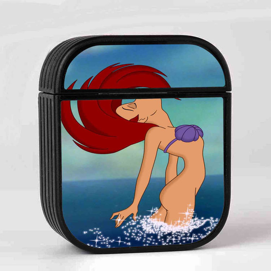 Sexy Ariel The Little Mermaid Disney Custom AirPods Case Cover Sublimation Hard Durable Plastic Glossy