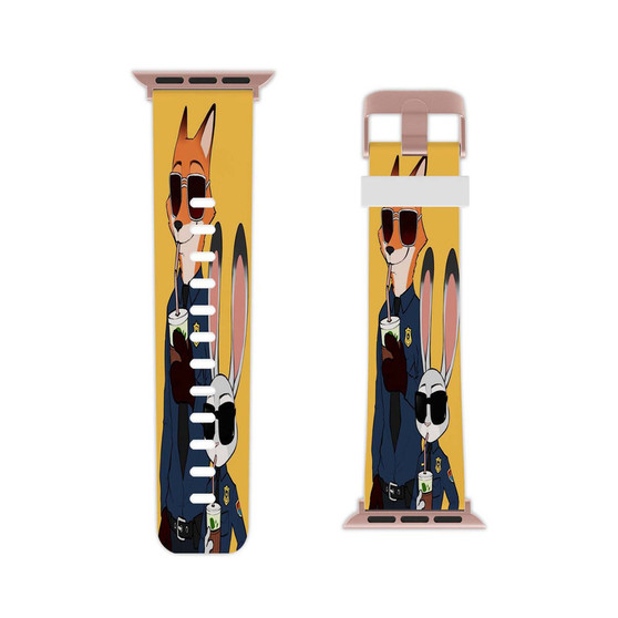 Zootopia Nick and Judy Police Custom Apple Watch Band Professional Grade Thermo Elastomer Replacement Straps