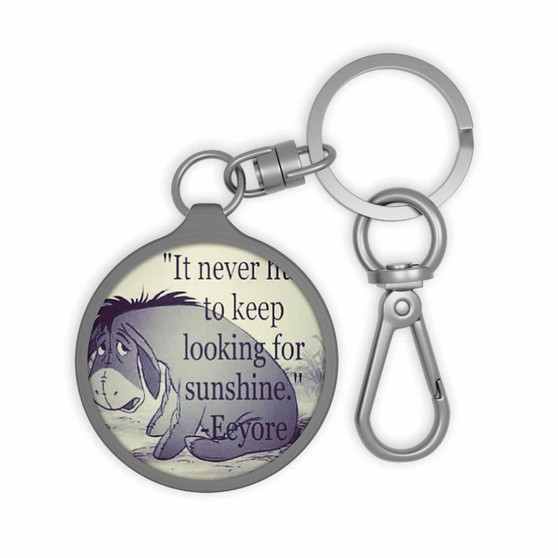 Eeyore Winnie The Pooh Quotes Custom Keyring Tag Keychain Acrylic With TPU Cover