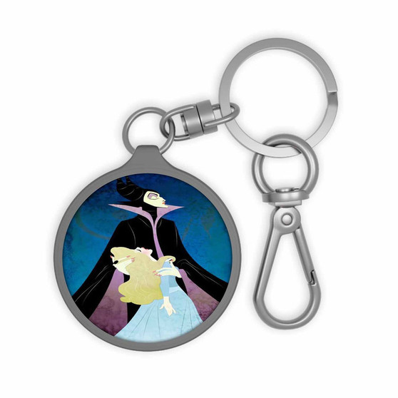 Maleficent and Princess Aurora Disney Custom Keyring Tag Keychain Acrylic With TPU Cover