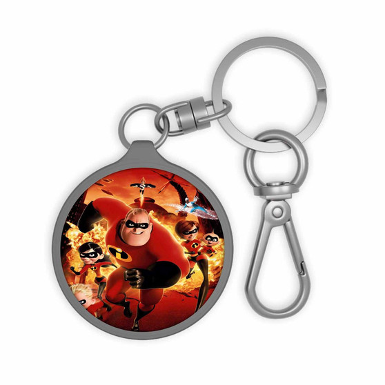 The Incredibles Art Custom Keyring Tag Keychain Acrylic With TPU Cover