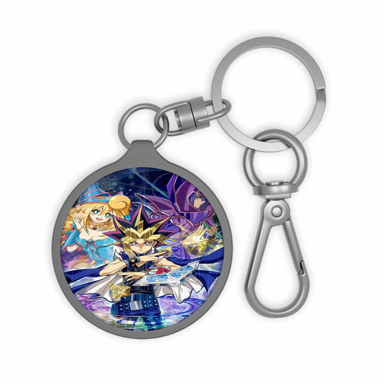 Yu Gi Oh Duel Monster Dark Magician Custom Keyring Tag Keychain Acrylic With TPU Cover