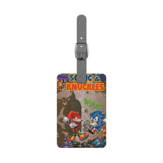 Sonic Knuckles Custom Polyester Saffiano Rectangle White Luggage Tag Card Insert