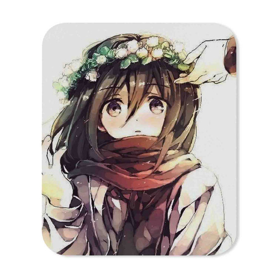 Mikasa Attack On Titan Custom Mouse Pad Gaming Rubber Backing