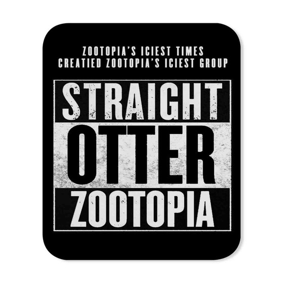 Straight Otter Zootopia Custom Mouse Pad Gaming Rubber Backing