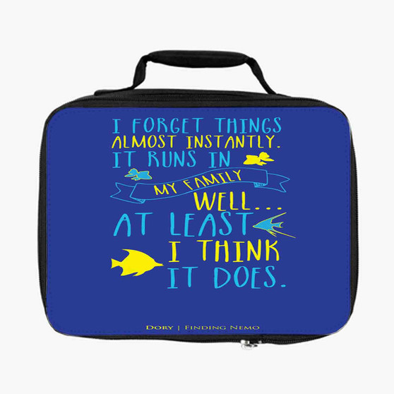 Disney Dory Quotes Custom Lunch Bag Fully Lined and Insulated for Adult and Kids