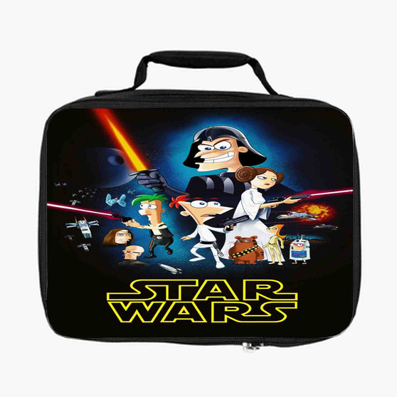 This Phineas and Ferb Star Wars Custom Lunch Bag Fully Lined and Insulated for Adult and Kids