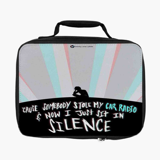 Twenty One Pilots Car Radio Custom Lunch Bag Fully Lined and Insulated for Adult and Kids