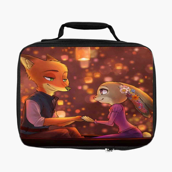 Zootopia as Tangled Disney Custom Lunch Bag Fully Lined and Insulated for Adult and Kids