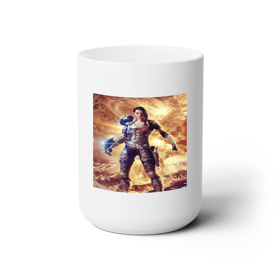 Bombshell Custom White Ceramic Mug 15oz Sublimation BPA Free