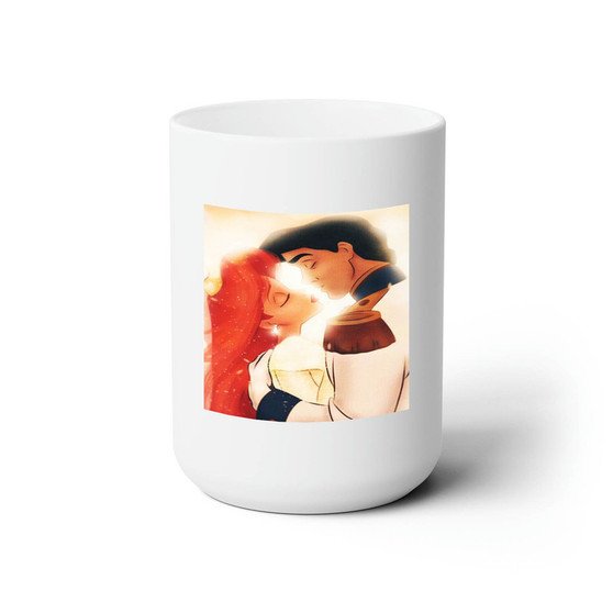 Kiss Ariel and Eric Custom White Ceramic Mug 15oz Sublimation BPA Free