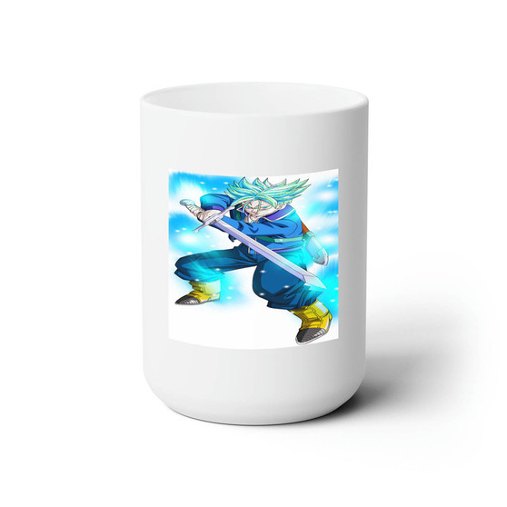 Trunks Future Dragon Ball Super Custom White Ceramic Mug 15oz Sublimation BPA Free