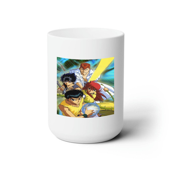 Yu Yu Hakusho Anime Custom White Ceramic Mug 15oz Sublimation BPA Free