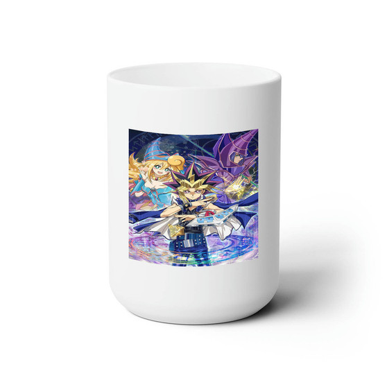 Yu Gi Oh Duel Monster Dark Magician Custom White Ceramic Mug 15oz Sublimation BPA Free