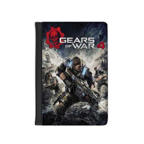 Gears of War Custom PU Faux Leather Passport Cover Wallet Black Holders Luggage Travel