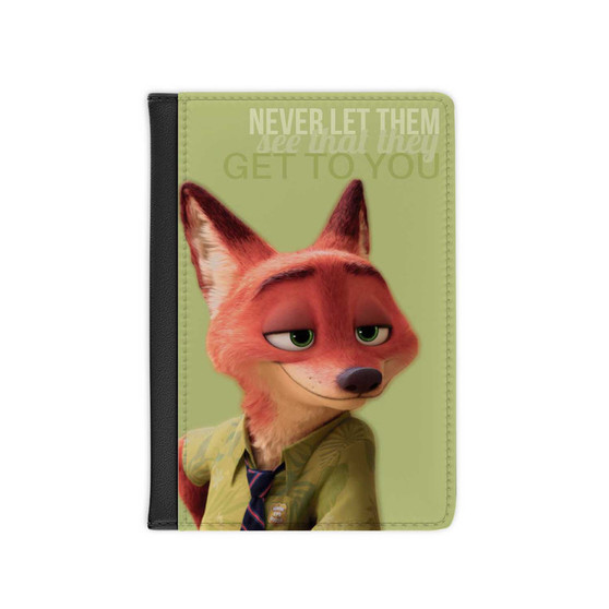 Nick Wilde Quote Custom PU Faux Leather Passport Cover Wallet Black Holders Luggage Travel