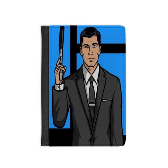 Sterling Archer Art Custom PU Faux Leather Passport Cover Wallet Black Holders Luggage Travel