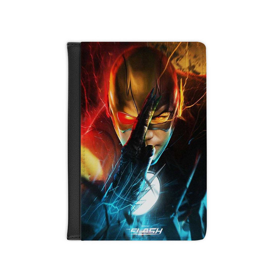 The Flash Superhero Product Custom PU Faux Leather Passport Cover Wallet Black Holders Luggage Travel