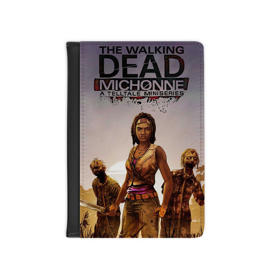 The Walking Dead Michonne Custom PU Faux Leather Passport Cover Wallet Black Holders Luggage Travel