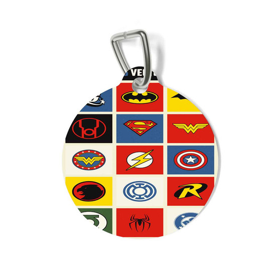 DC Comics Superheroes Logos Custom Pet Tag for Cat Kitten Dog