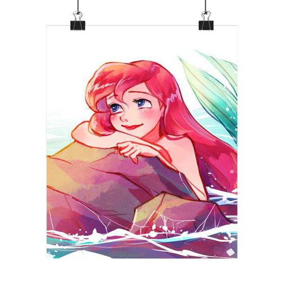 Ariel Disney The Little Mermaid Custom Silky Poster Satin Art Print Wall Home Decor